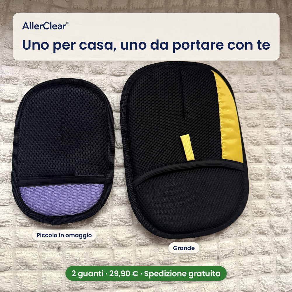 Kit AllerClear: guanto grande e guanto piccolo in omaggio (bozza)